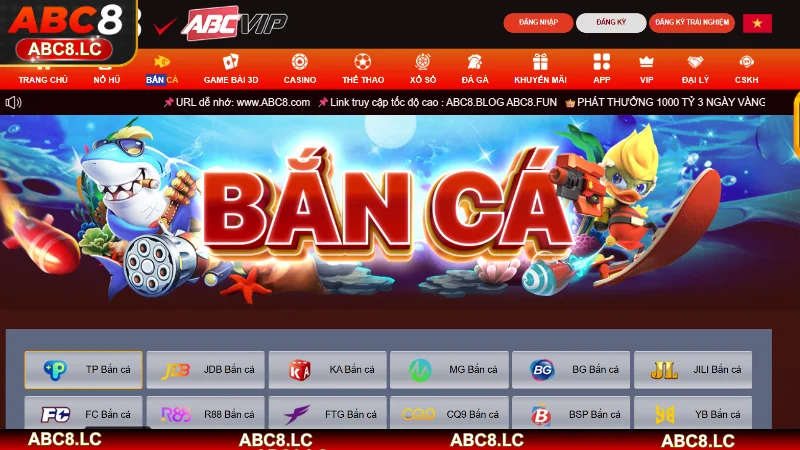 Giới thiệu sơ lược tổng quát về game Bắn Cá ABC8