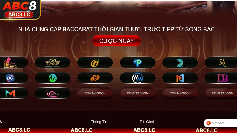 Live Casino ABC8 sở hữu đa dạng hình thức giải trí hấp dẫn